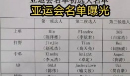 亚运会爆料名单大全最新,最新参赛阵容及亮点前瞻